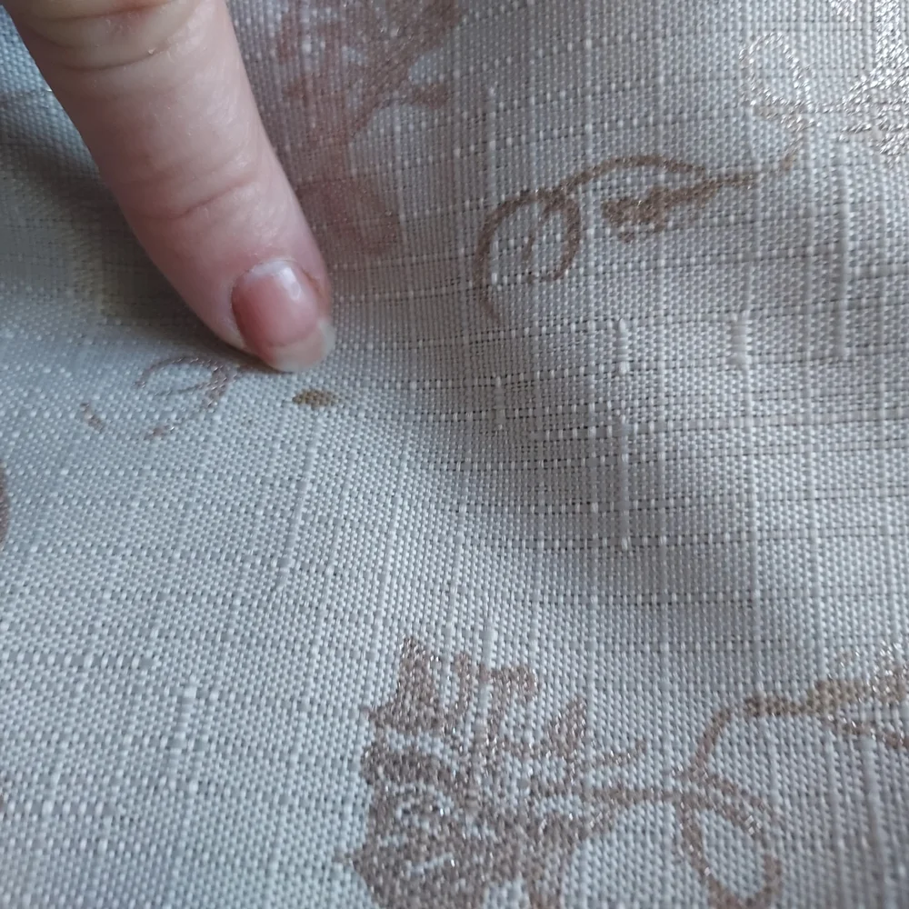 Shimmery Beige Fall Pumpkin Themed Tablecloth 68x50